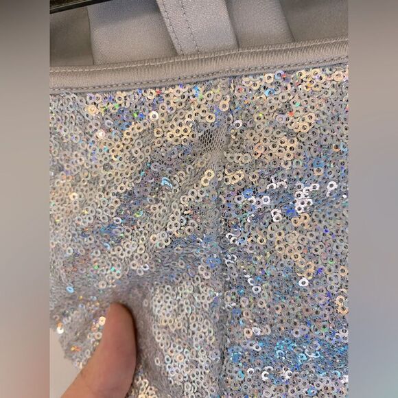 WEISSMAN Elite Dance silver sequin Unitard Oops I Did It Again 17759 MA adult - Picture 5 of 13